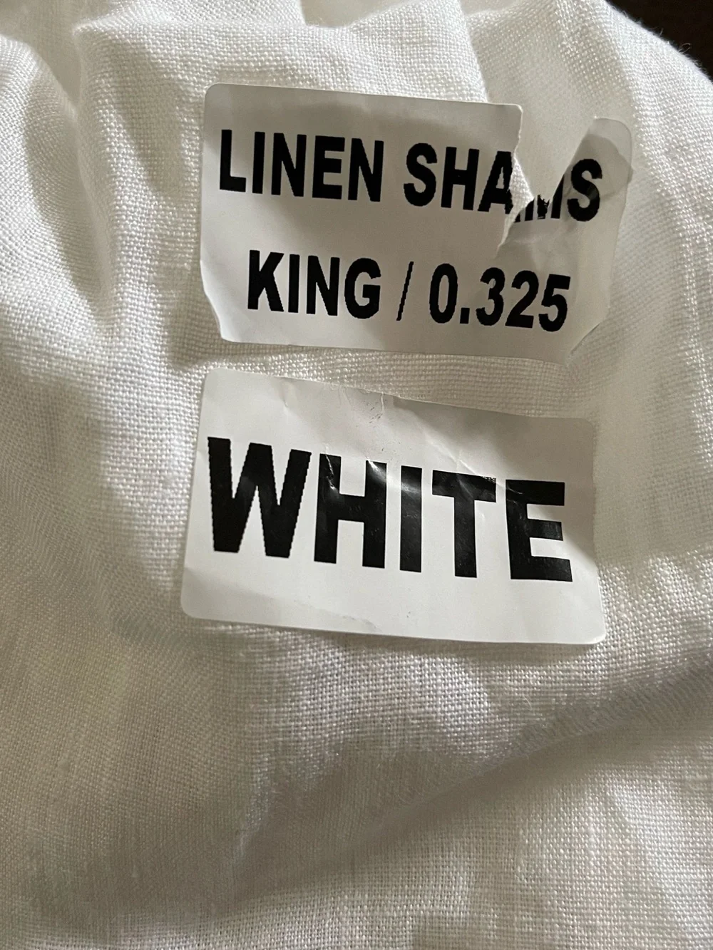 NWT Quince European Linen Sham Set, King (White)